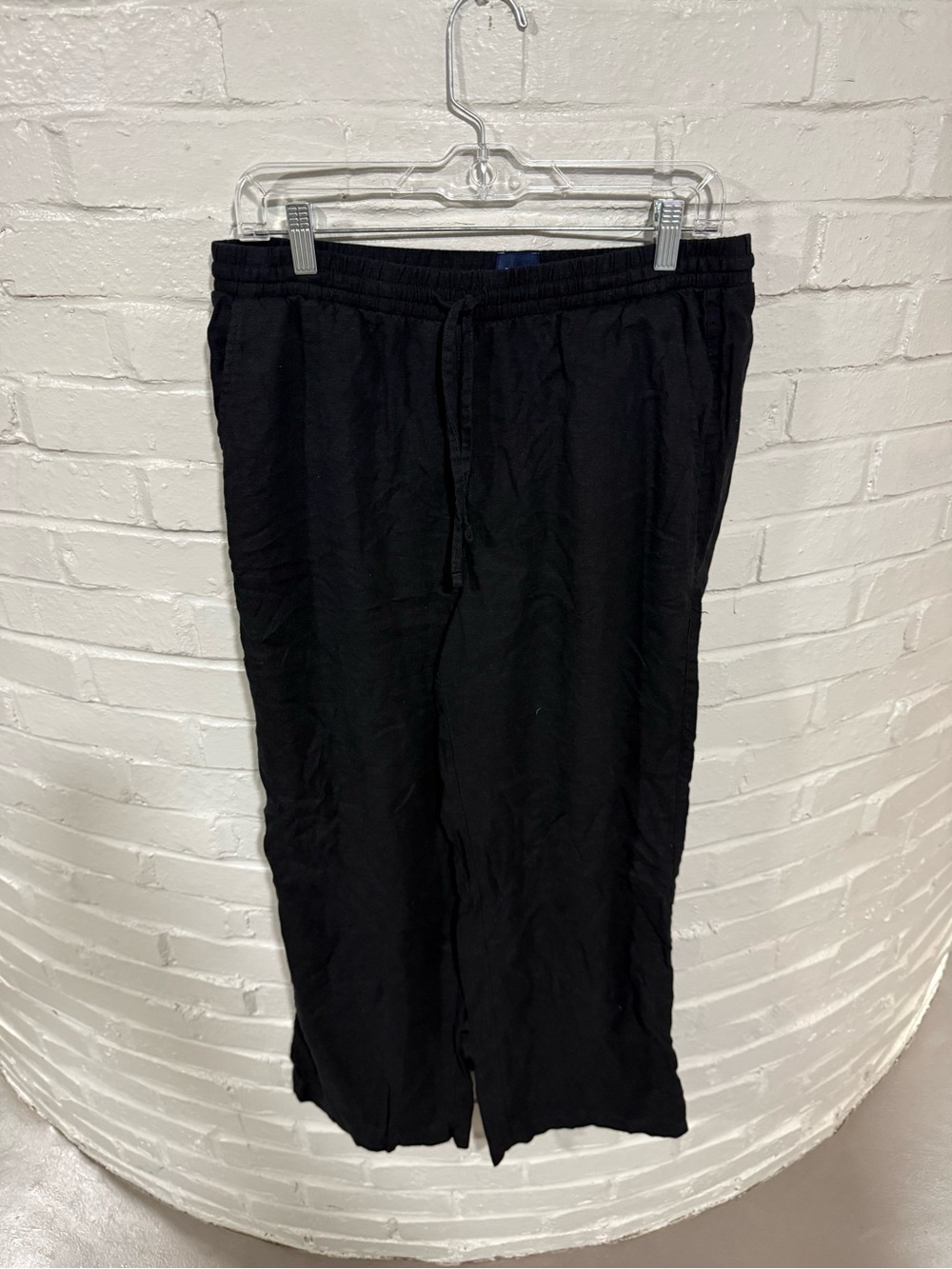 GAP Black Drawstring Linen Pants